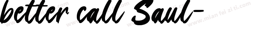 better call Saul字体转换
